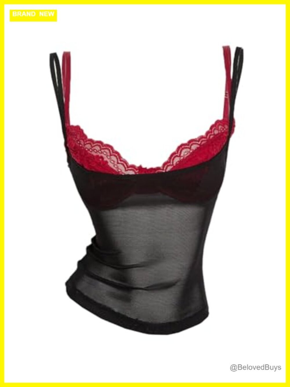 Sheer Mesh Tank Top Sleeveless Backless Slim Fit Camisole